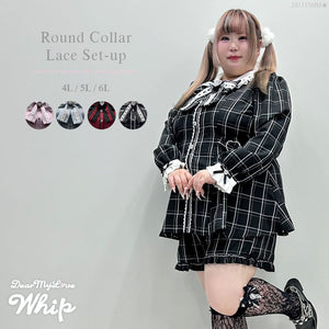 Dear My Love Whip "Round Collar Lace" tunic & shorts set