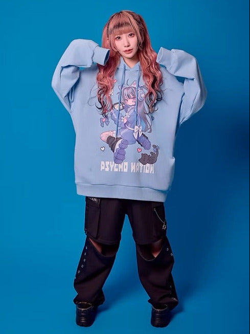 Psycho Nation x Rene collab "Gamer Cat" hoodie