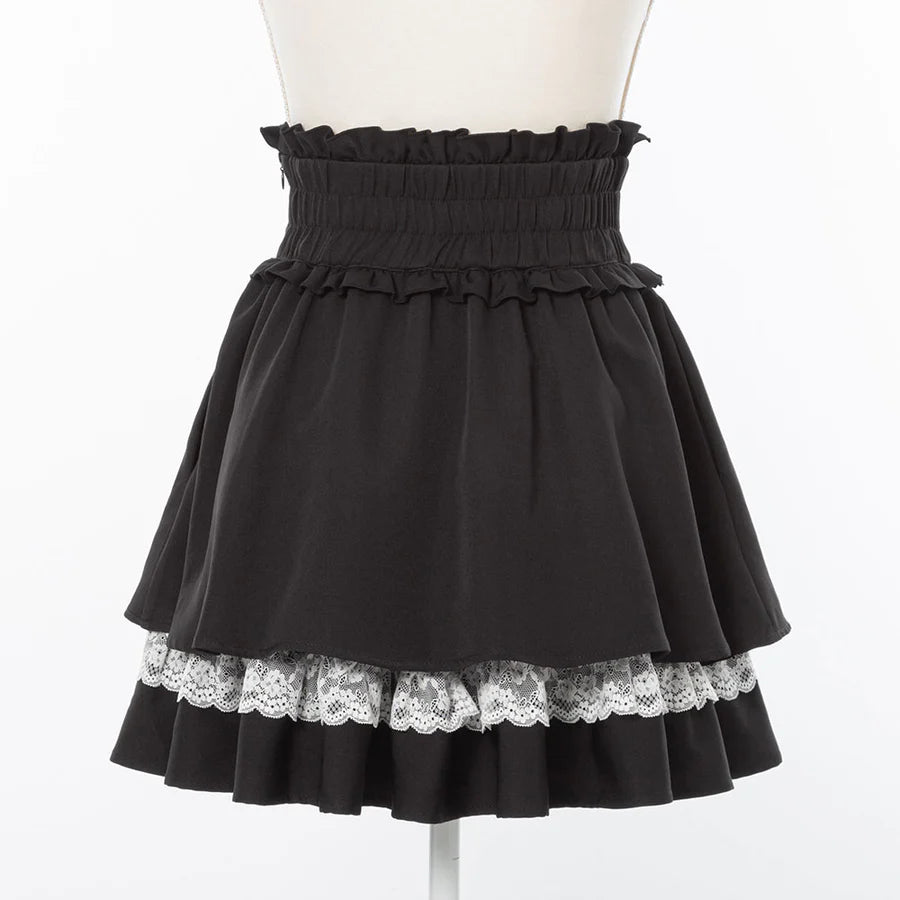 Dear My Love jirai kei double layered flare skirt