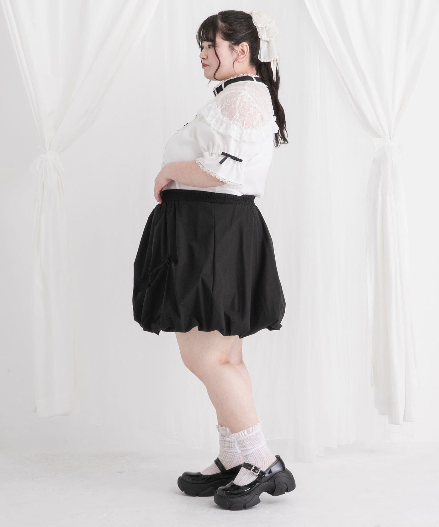 Dear My Love Whip heart bijoux ribbon blouse