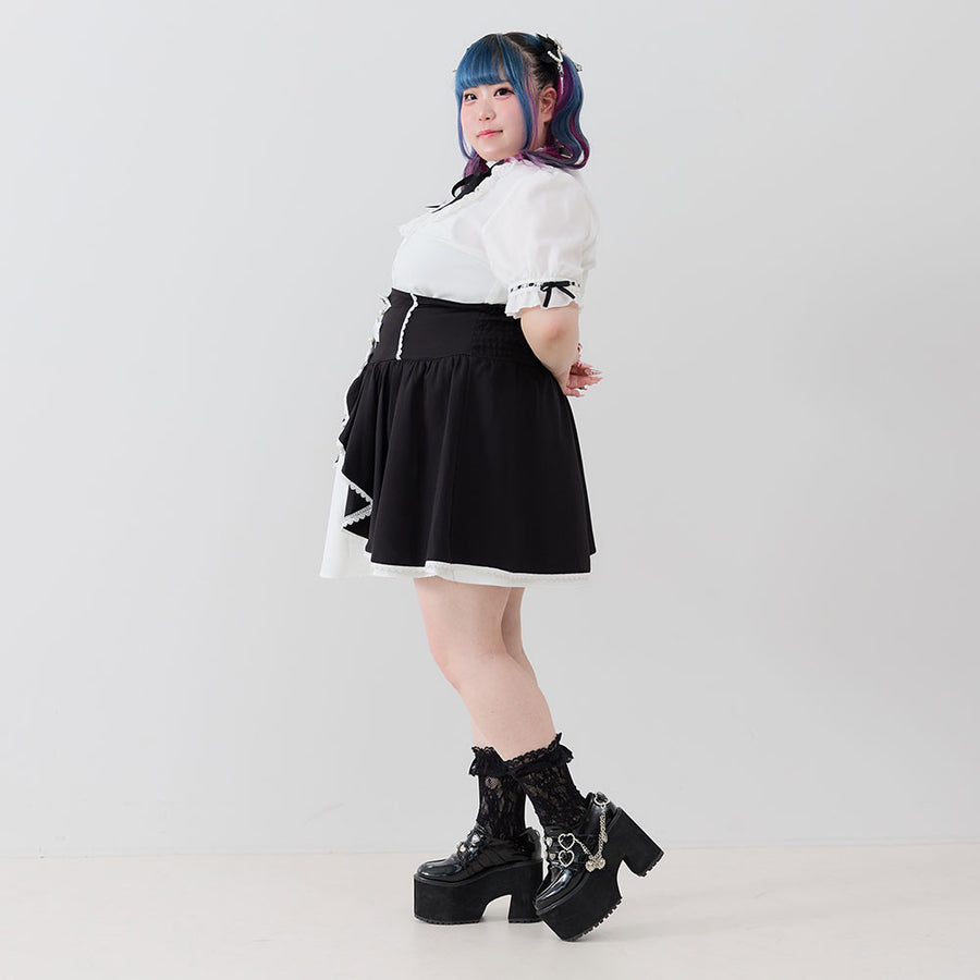 Dear My Love Whip "Frill Lace Ribbon Yoke" blouse