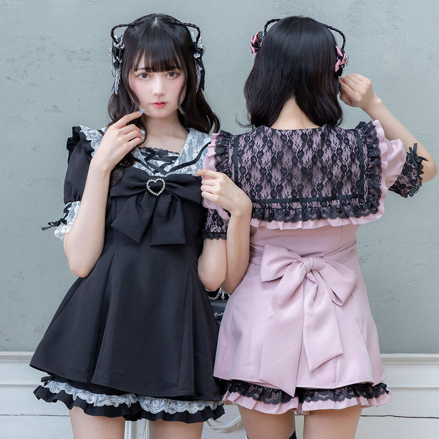 Dear My Love jirai kei sailor tunic & shorts set