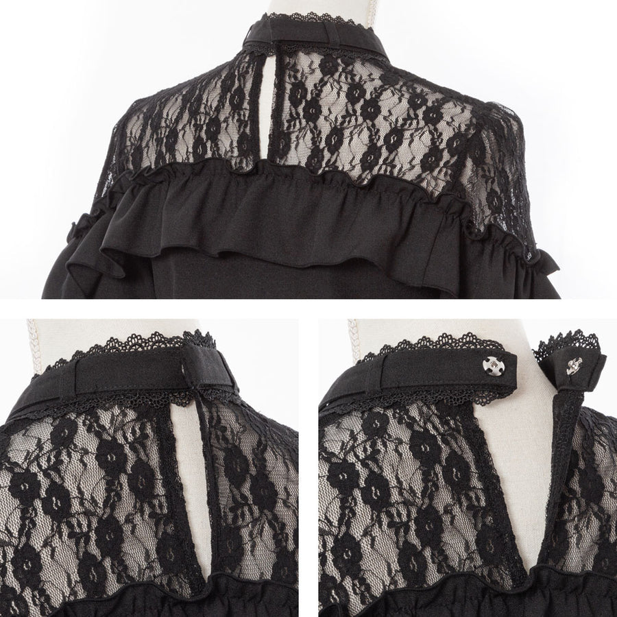 Dear My Love "Heart Choker Lace Frill" blouse