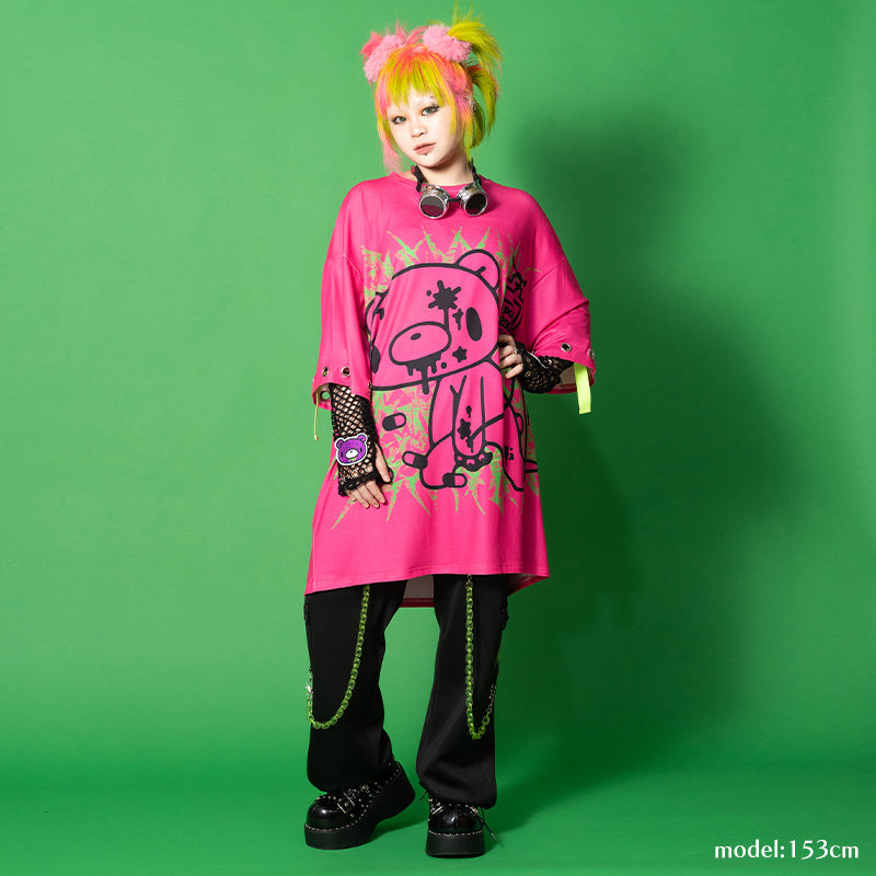 ACDC RAG & Gloomy Bear vivid ring huge t-shirt β Grumpy Bunny