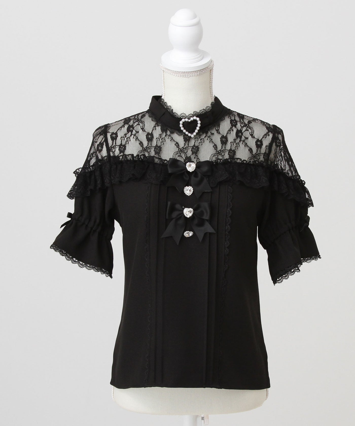 Dear My Love heart bijoux ribbon blouse