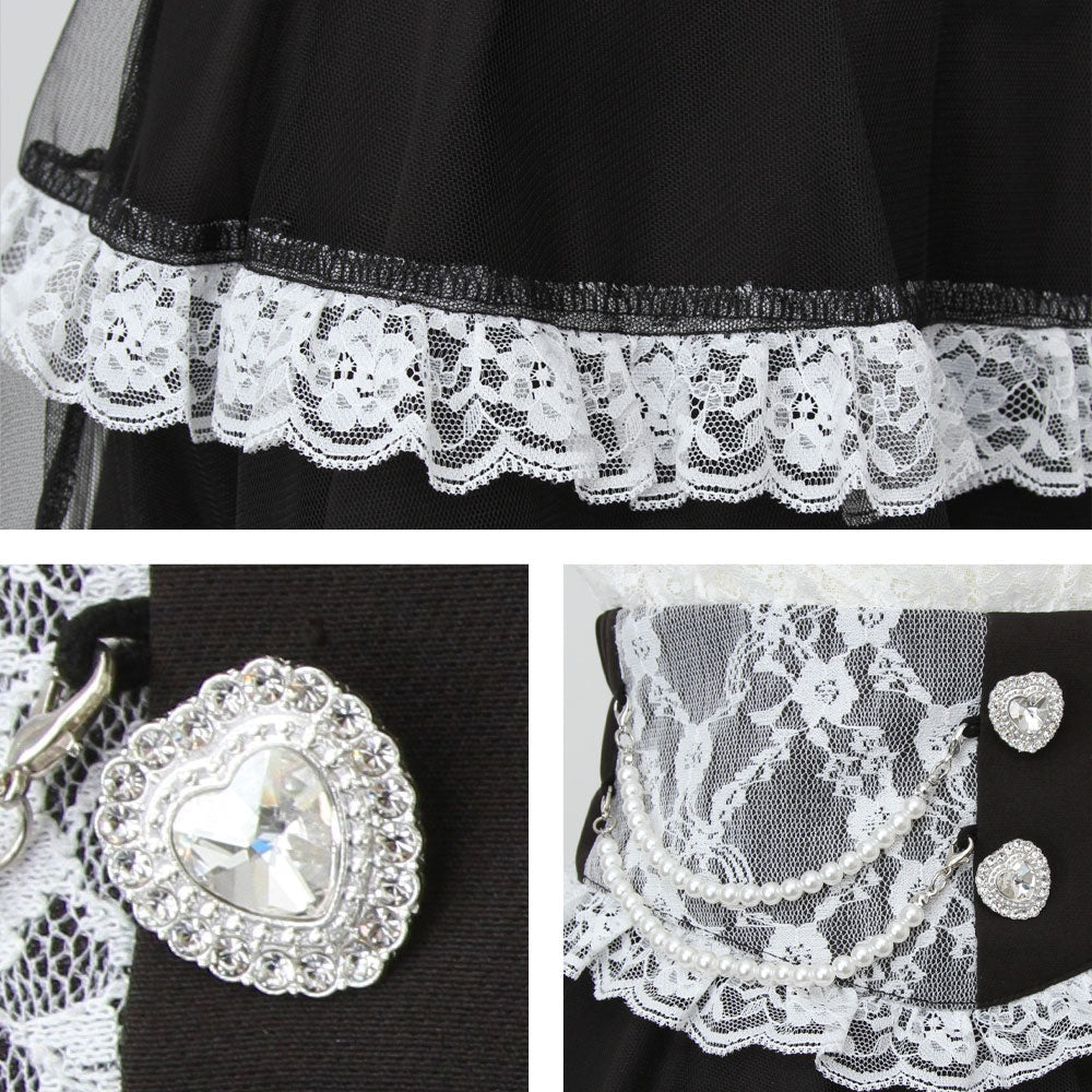 Dear My Love tulle layered pearl frill skirt