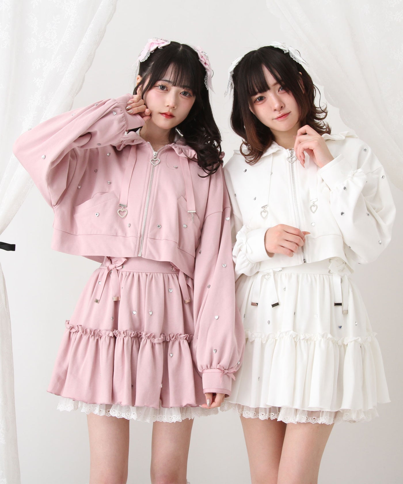 Dear My Love heart dot short hoodie