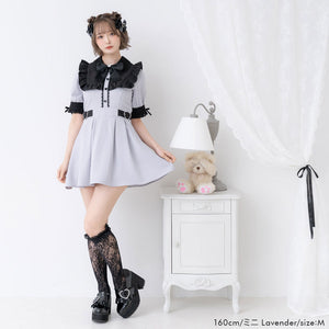 Dear My Love "Lace Layered Heart Buckle" dress