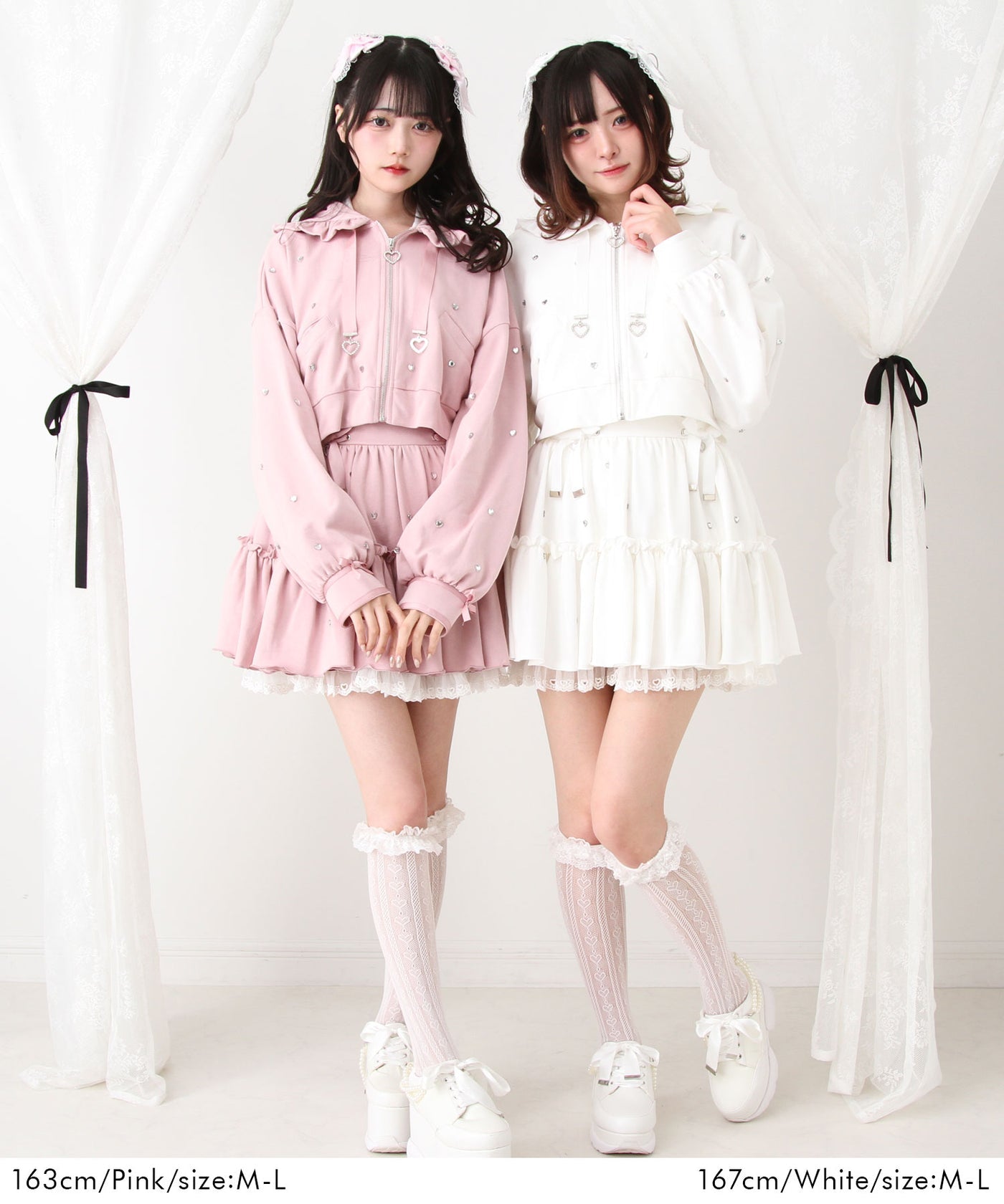 Dear My Love heart dot short hoodie