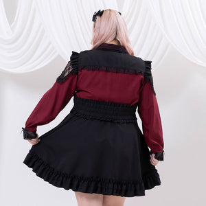 Dear My Love Whip "Lace Frill Heart Bijou" blouse