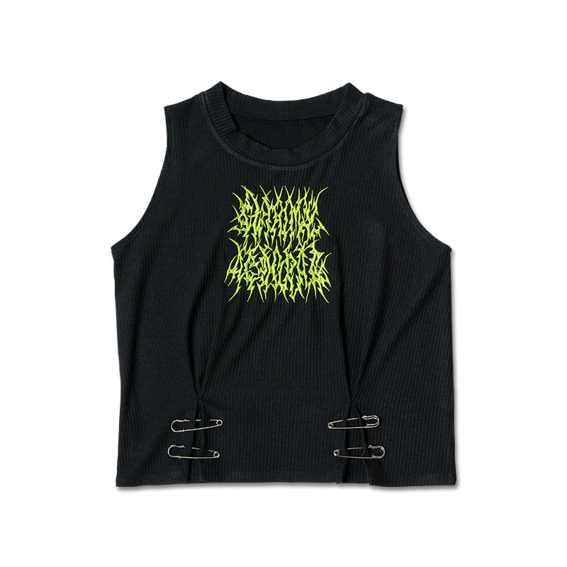 ACDC RAG & Gloomy Bear vivid sleeveless top