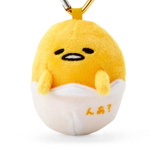 Sanrio Gudetama plushie mascot with heart clip