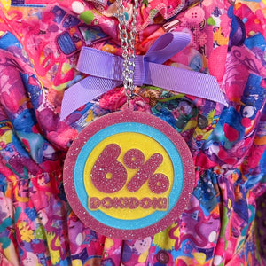 6% DOKIDOKI glitter logo necklace