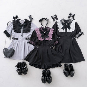 Dear My Love "Lace Layered Heart Buckle" dress