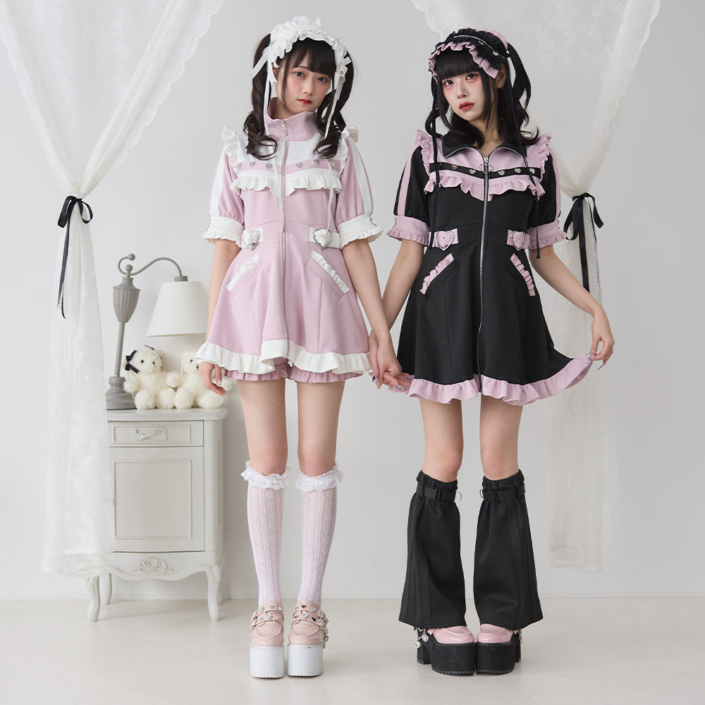 Dear My Love frill Jersey dress