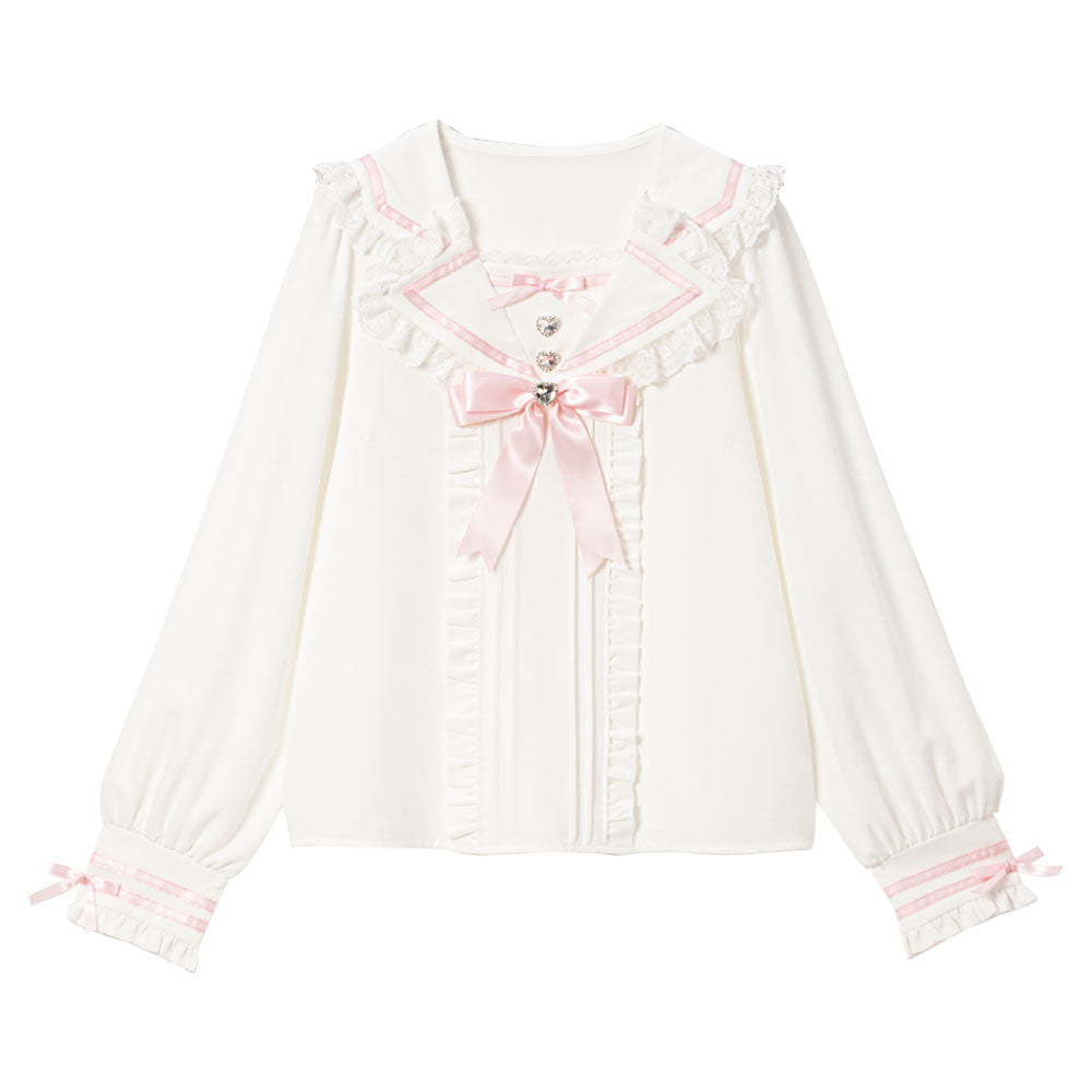 Dear My Love tailored sailor blouse