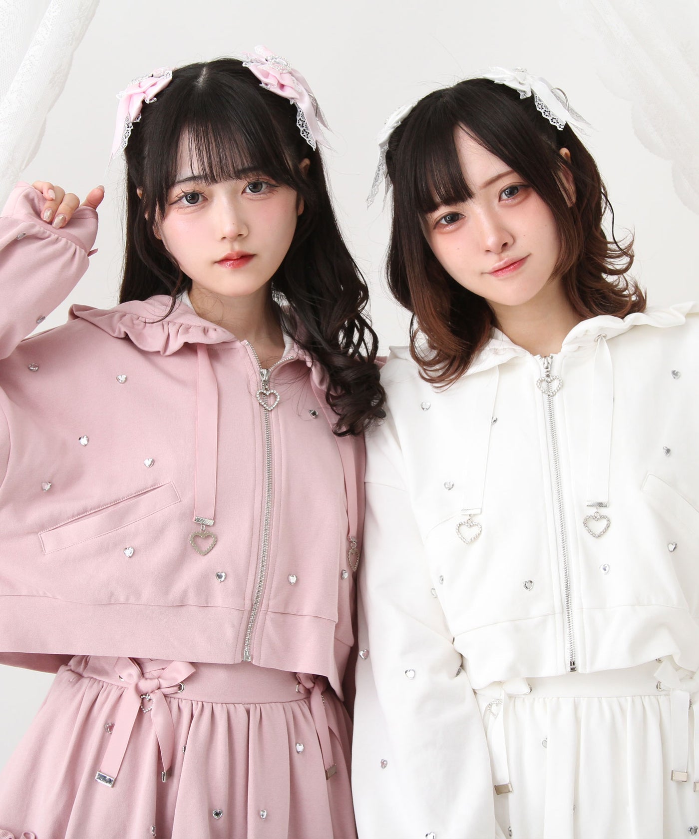 Dear My Love heart dot short hoodie