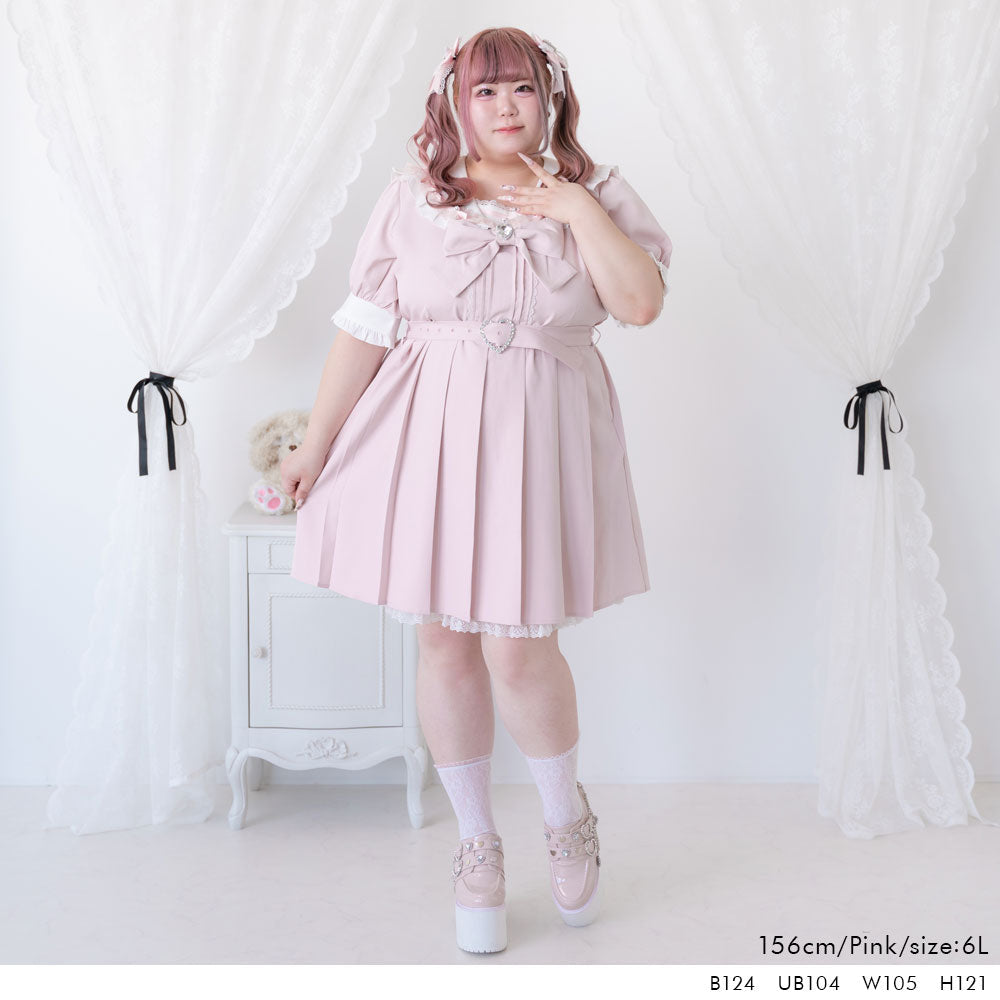 Dear My Love Whip lace frill sailor lavender dress