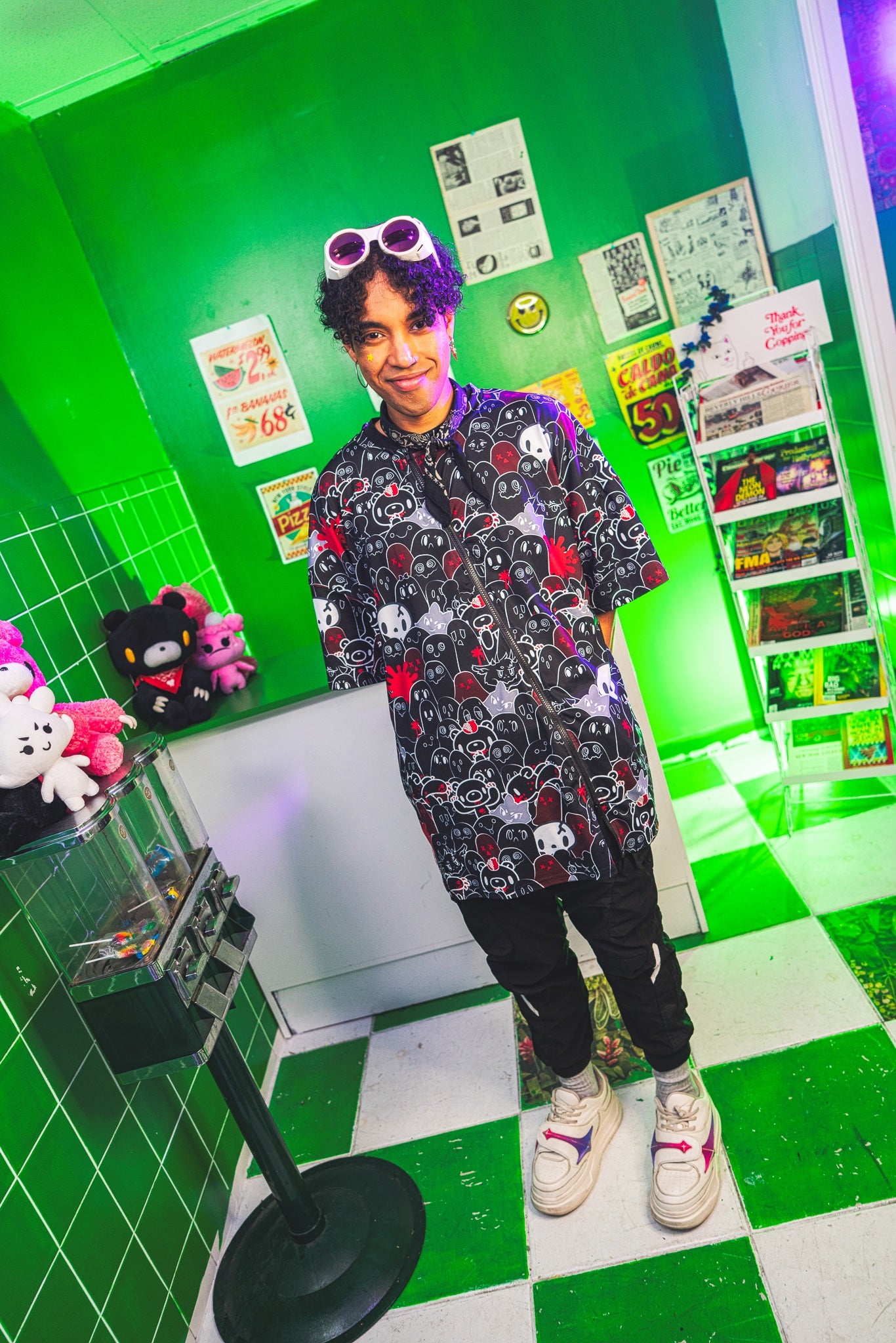 Ghost Girl Goods & Gloomy Bear collab "Ghostown" zip tee