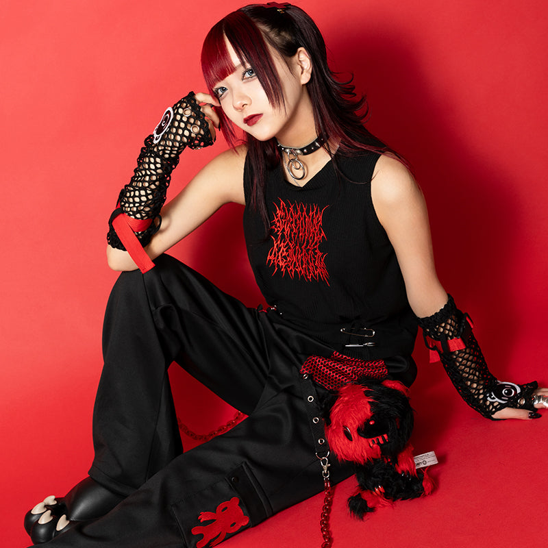 ACDC RAG & Gloomy Bear dark sleeveless top