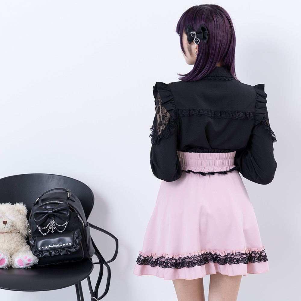 Dear My Love "Heart Bijou Ribbon Frill" skirt