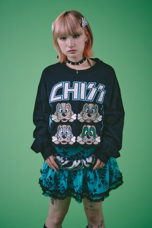 Galfy "CHISS" oversized black sweatshirt