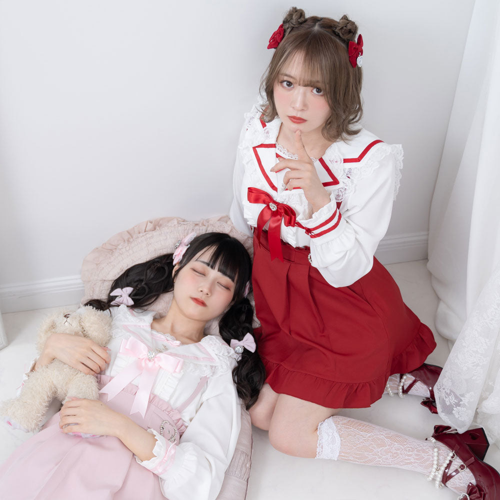 Dear My Love tailored sailor blouse