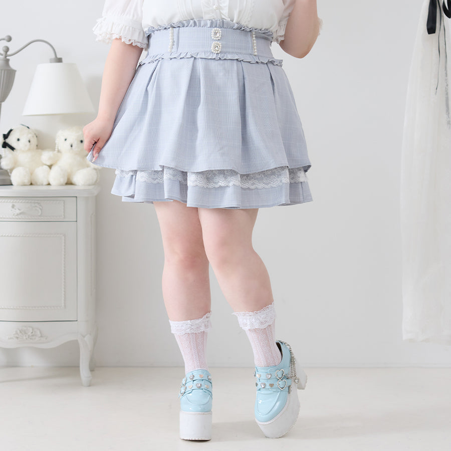 Dear My Love Whip "Pearl Bijou flared" skirt