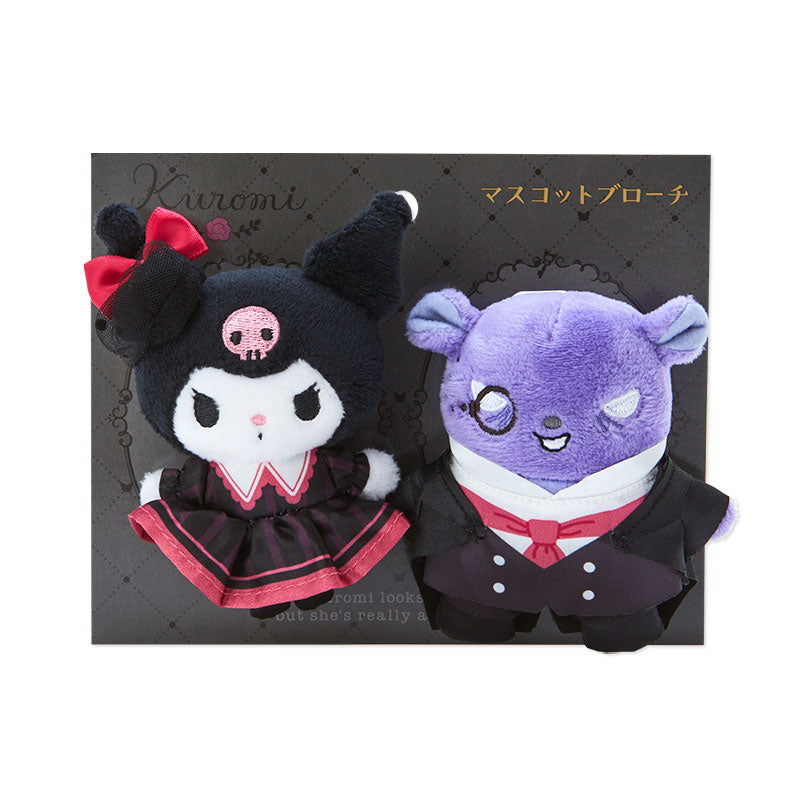 Sanrio Kuromi & Baku "Ojosama" brooch mascot set