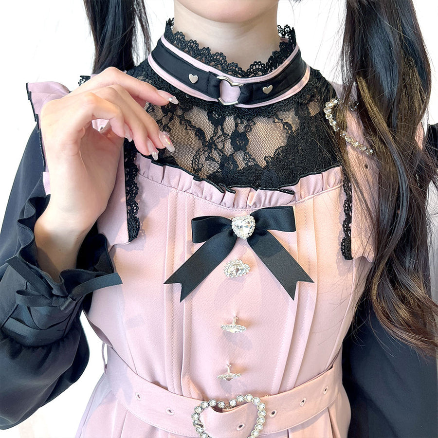 Dear My Love "Heart Choker Belt Lace" dress