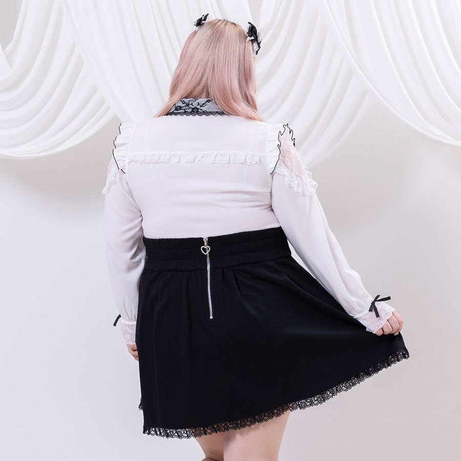 Dear My Love Whip "Lace Frill Heart Bijou" blouse