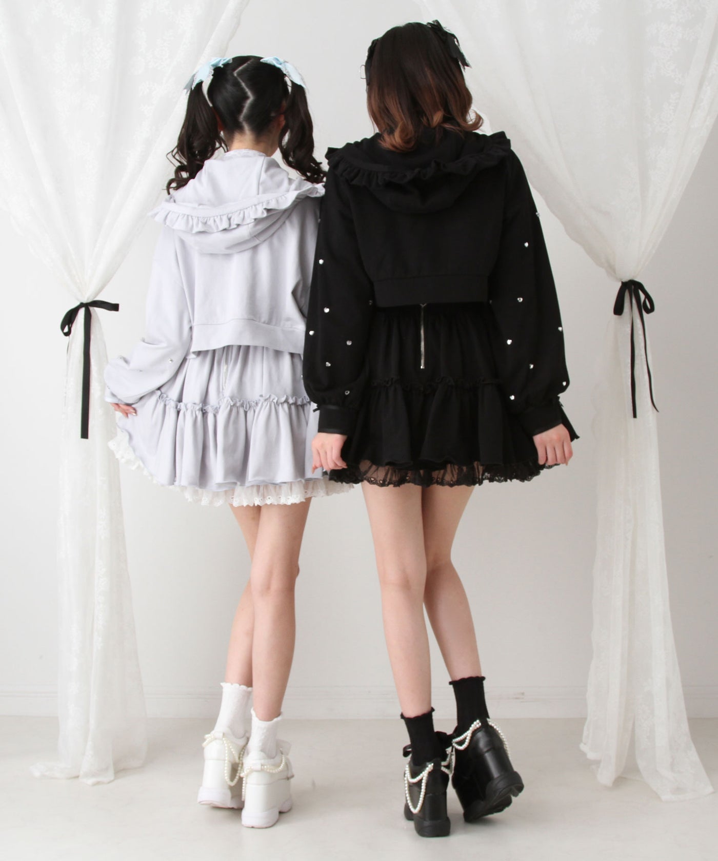 Dear My Love heart dot short hoodie