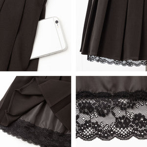 Dear My Love jirai kei "Suspenders Frill Lace-up Pleated" skirt