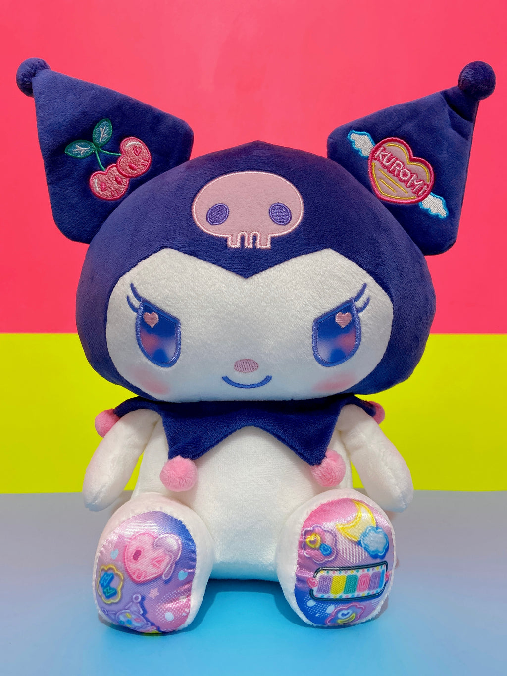 Sanrio Kuromi neon plushie lottery prize