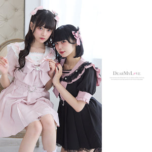 Dear My Love "Lace Frill Sailor" dress