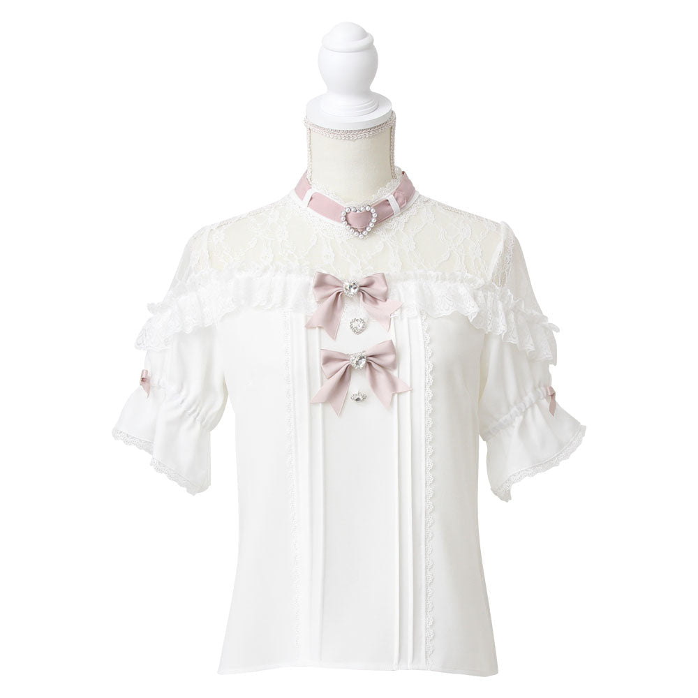 Dear My Love heart bijoux ribbon blouse