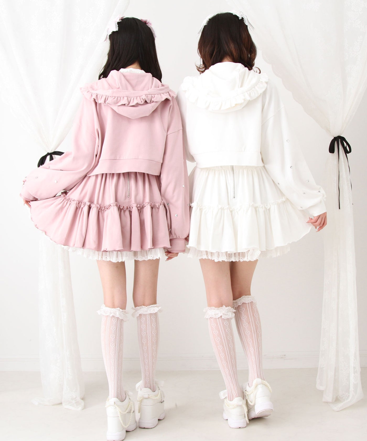 Dear My Love heart dot short hoodie