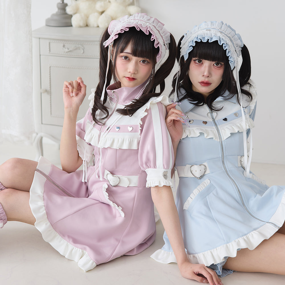 Dear My Love frill Jersey dress