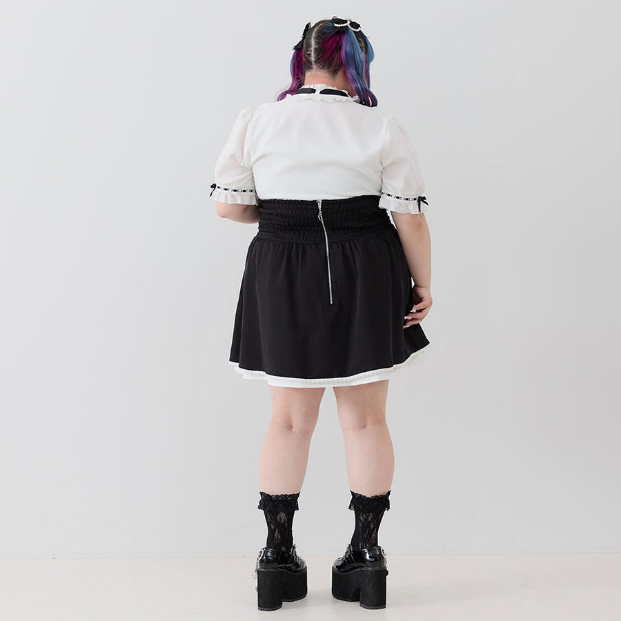 Dear My Love Whip "Frill Lace Ribbon Yoke" blouse