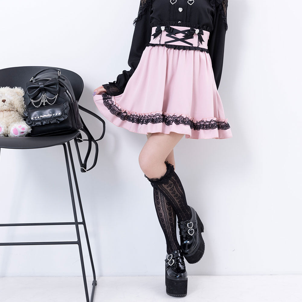 Dear My Love "Heart Bijou Ribbon Frill" skirt