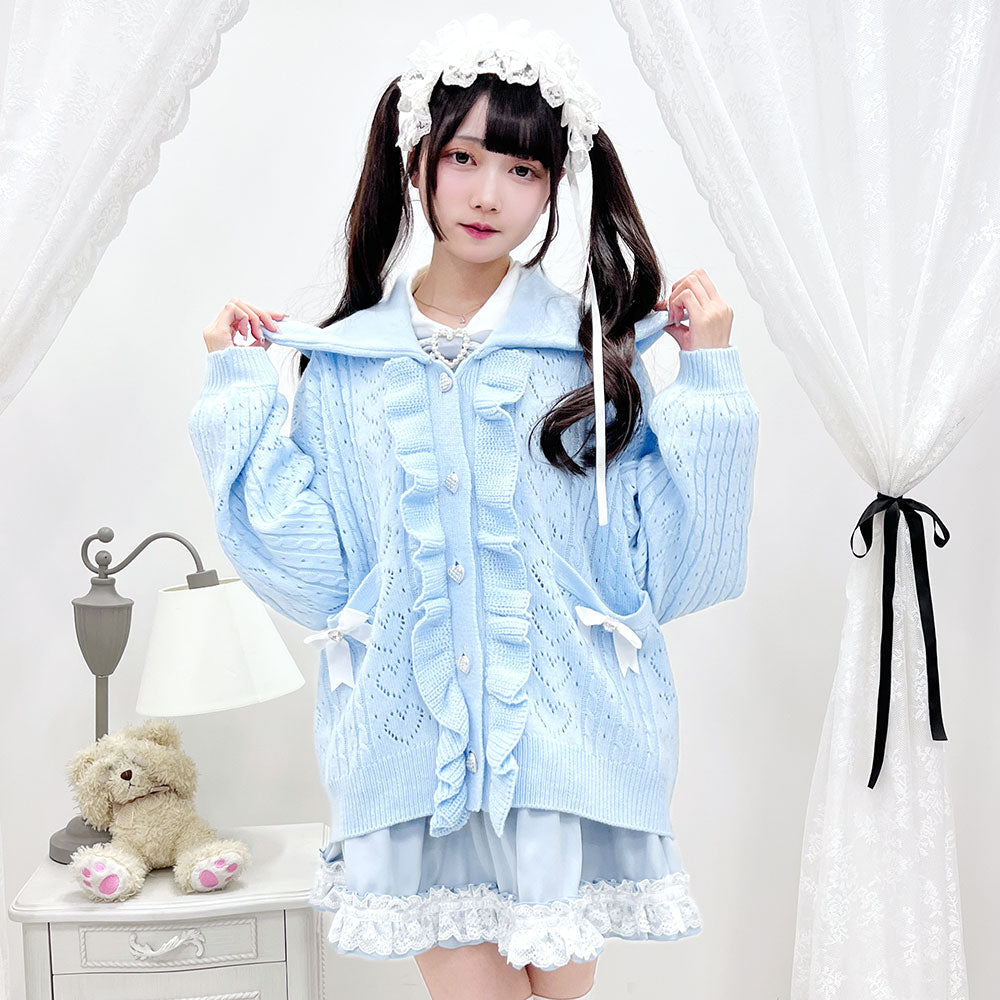 Dear My Love "Sailor Collar Frill" cardigan