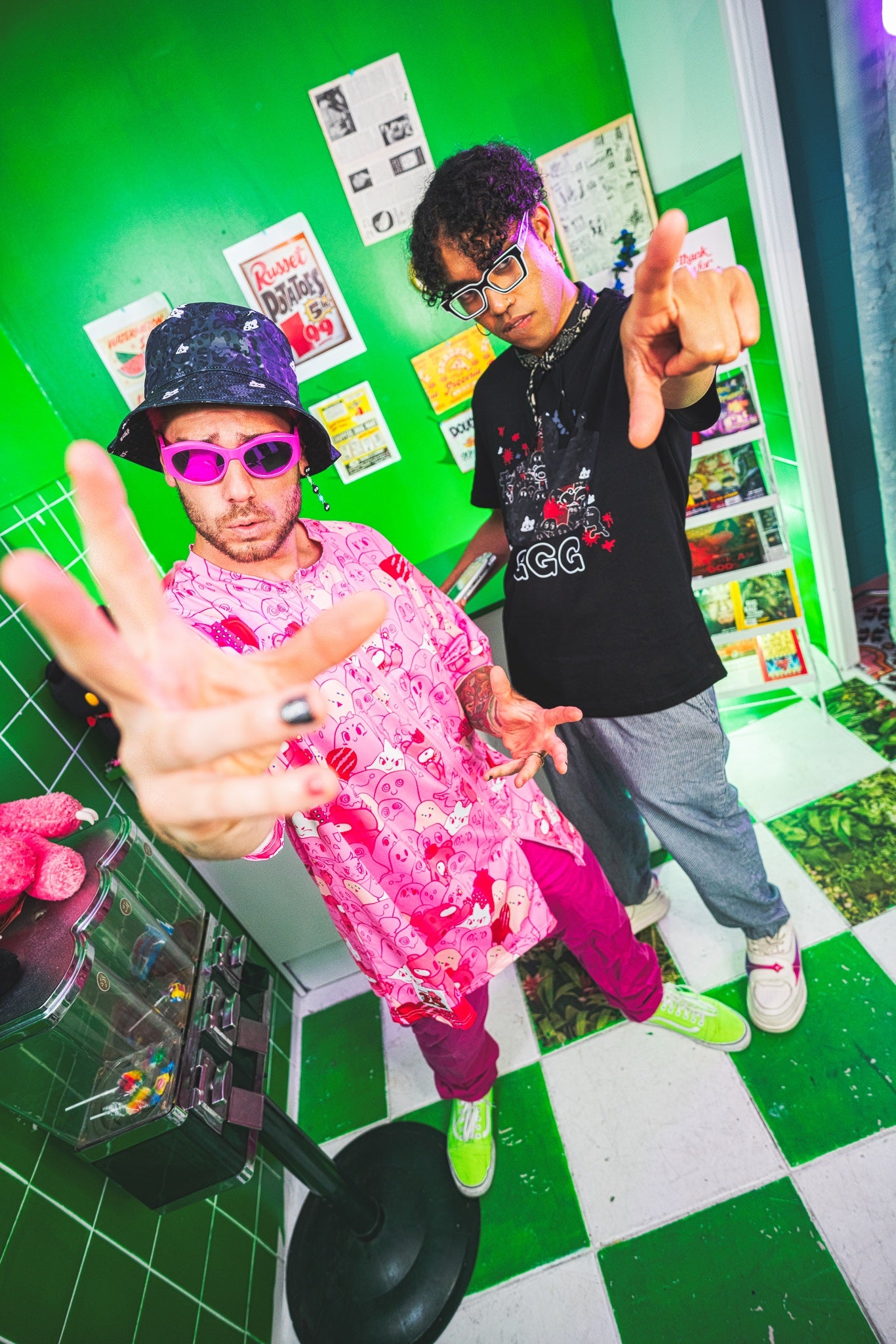 Ghost Girl Goods & Gloomy Bear collab "Ghostown" zip tee