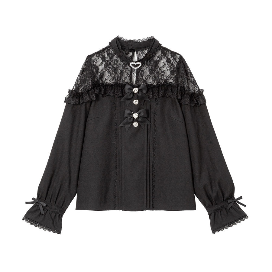 Dear My Love jirai kei off shoulder lace blouse