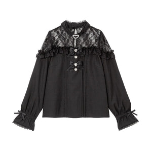 Dear My Love jirai kei off shoulder lace blouse