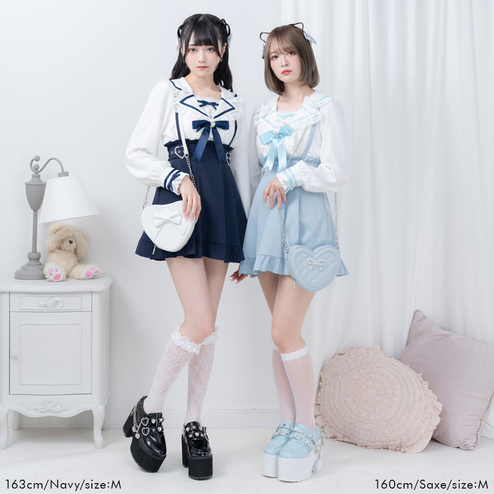 Dear My Love tailored sailor blouse