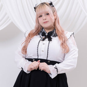 Dear My Love Whip "Lace Frill Heart Bijou" blouse