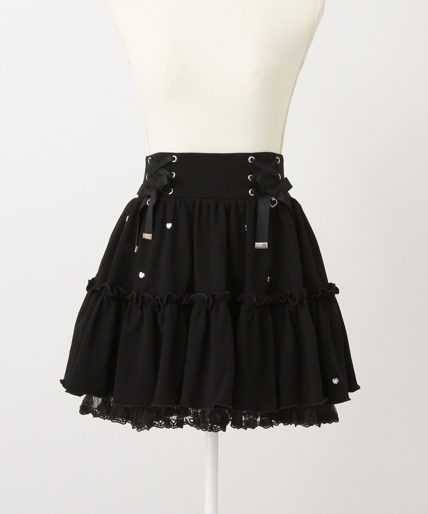 Dear My Love lace-up frill heart bijou skirt – Grumpy Bunny