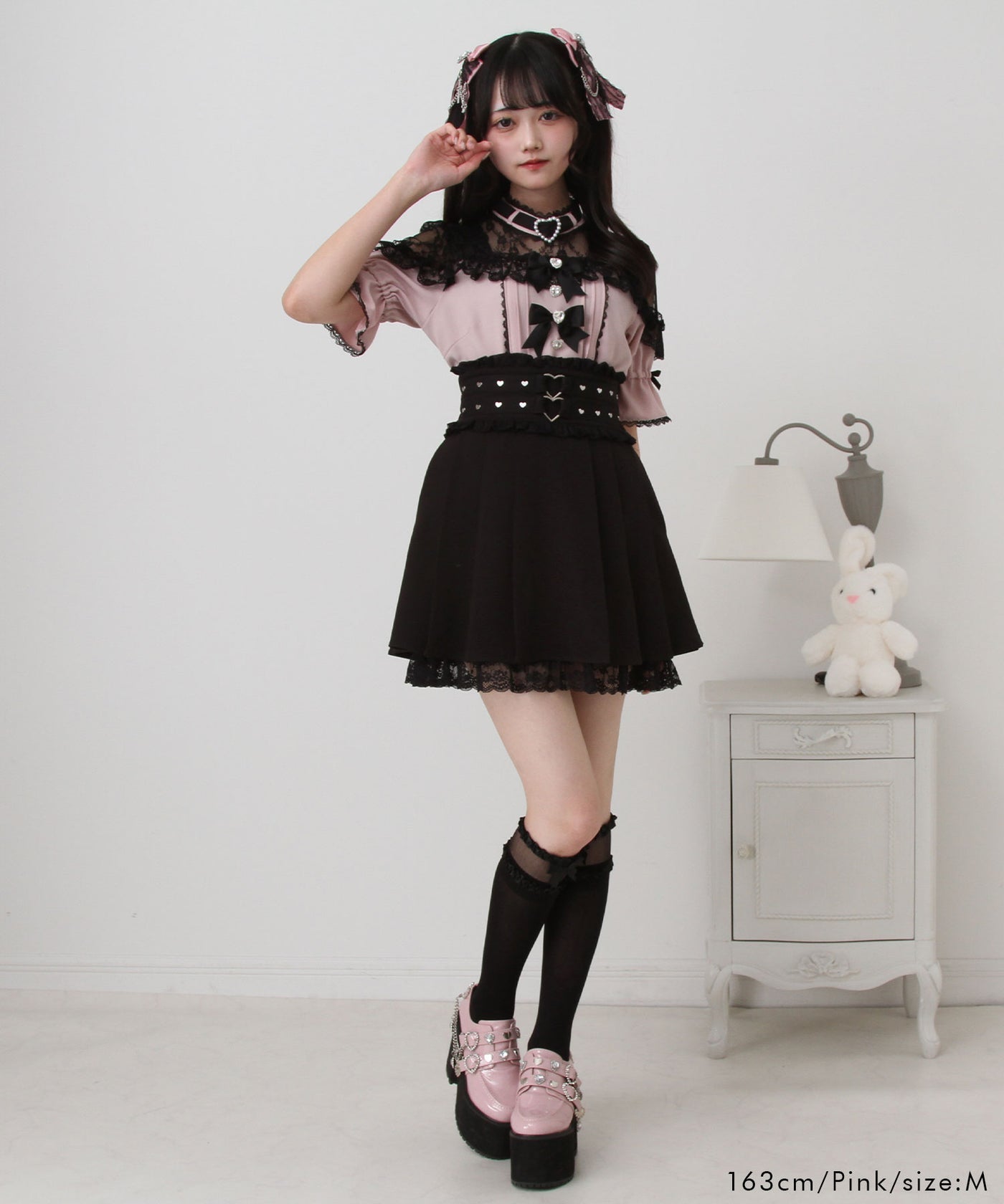 Dear My Love heart bijoux ribbon blouse