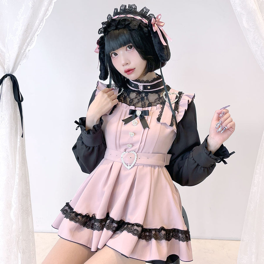 Dear My Love "Heart Choker Belt Lace" dress