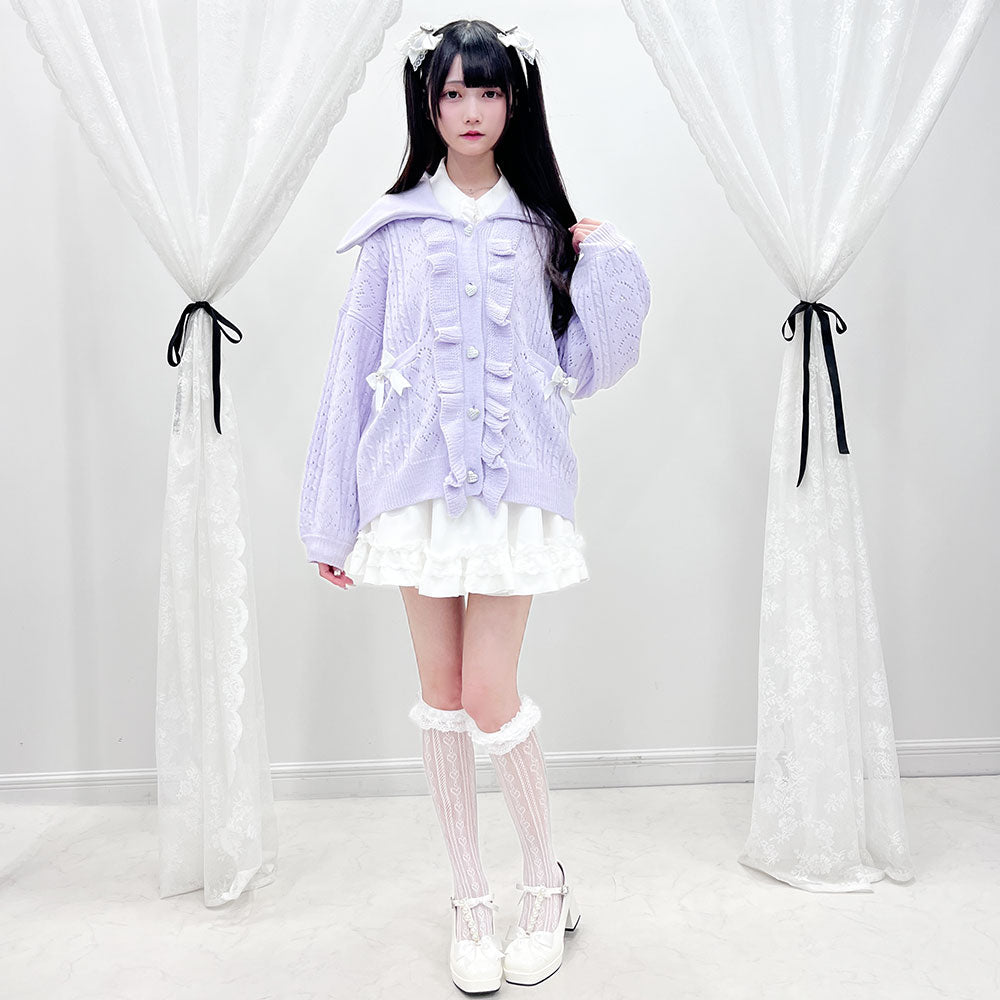 Dear My Love "Sailor Collar Frill" cardigan